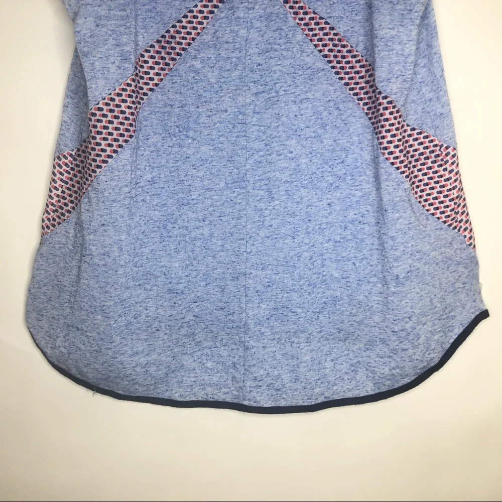 PLEIONY sleeveless tank top blue with blocks of polka dots M - Picture 5 of 10